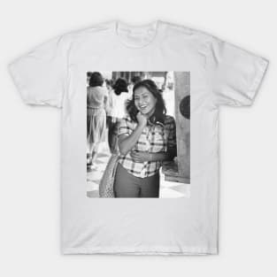 Woman talking on the phone Lima Peru T-Shirt